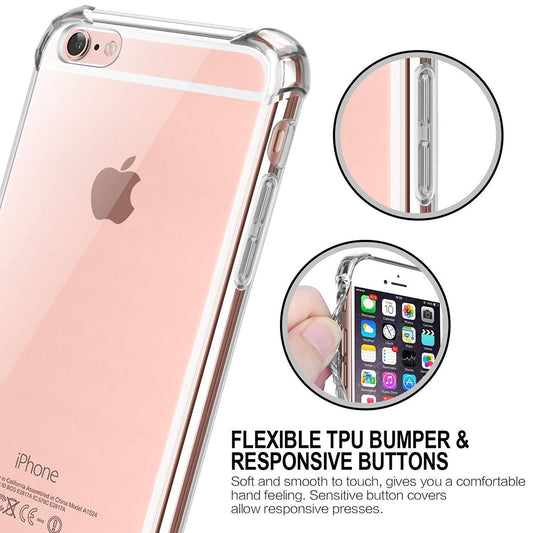 Cover til Apple iPhone SE (2016) / 5 / 5s, Techsuit, Stødabsorberende Klar, Transparent