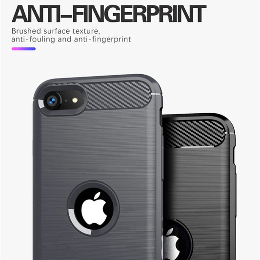 Cover til Apple iPhone SE (2022) / SE (2020), Techsuit, Carbon, Sort