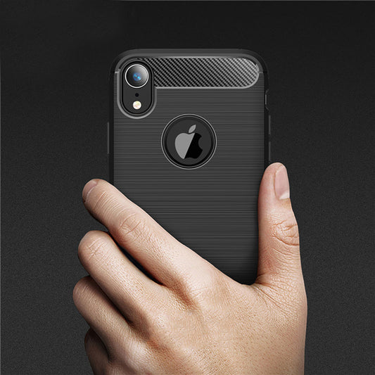 Cover til Apple iPhone XR, Techsuit, Carbon, Sort