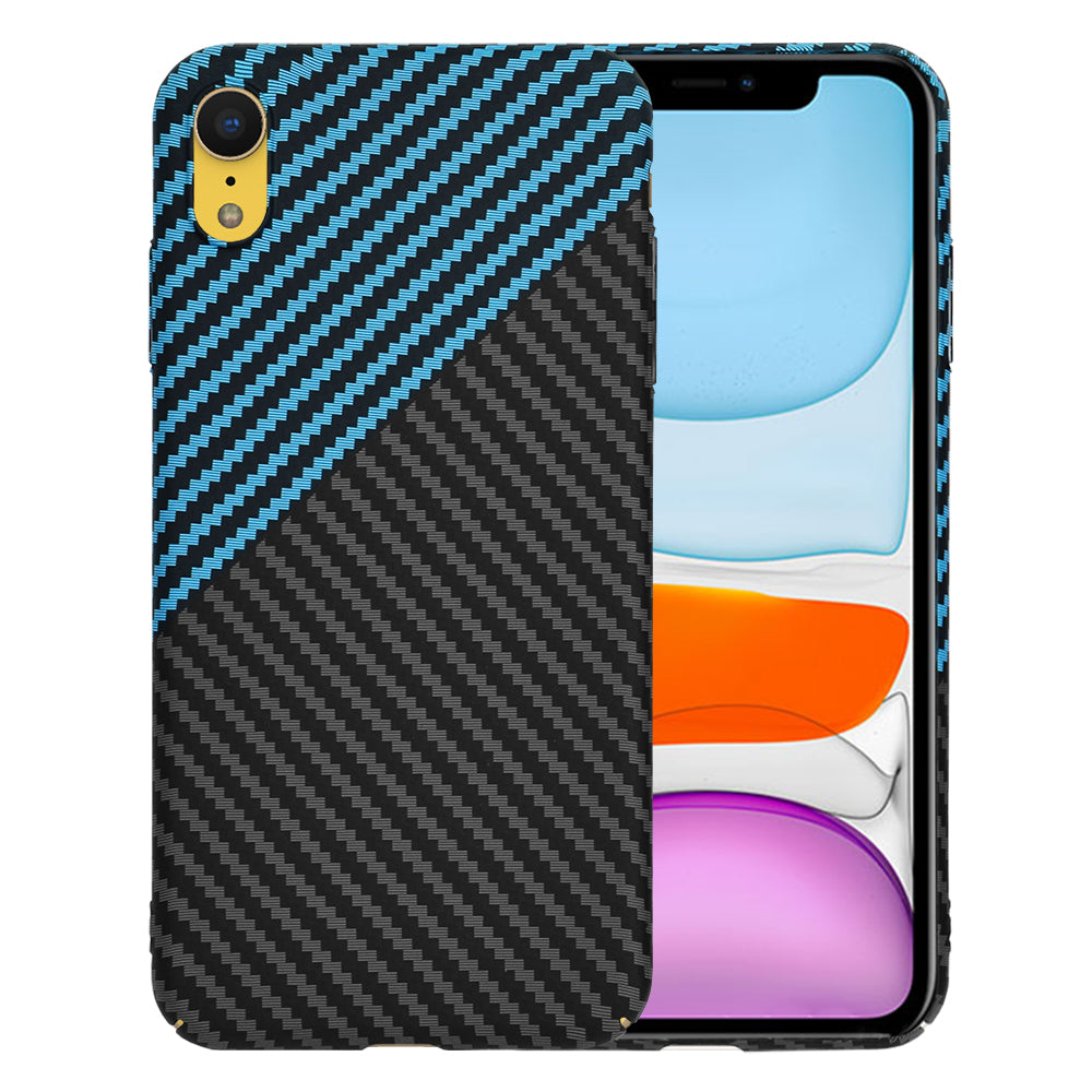 Cover til Apple iPhone XR, Techsuit, Carbonite FiberShell, Sort Bleu