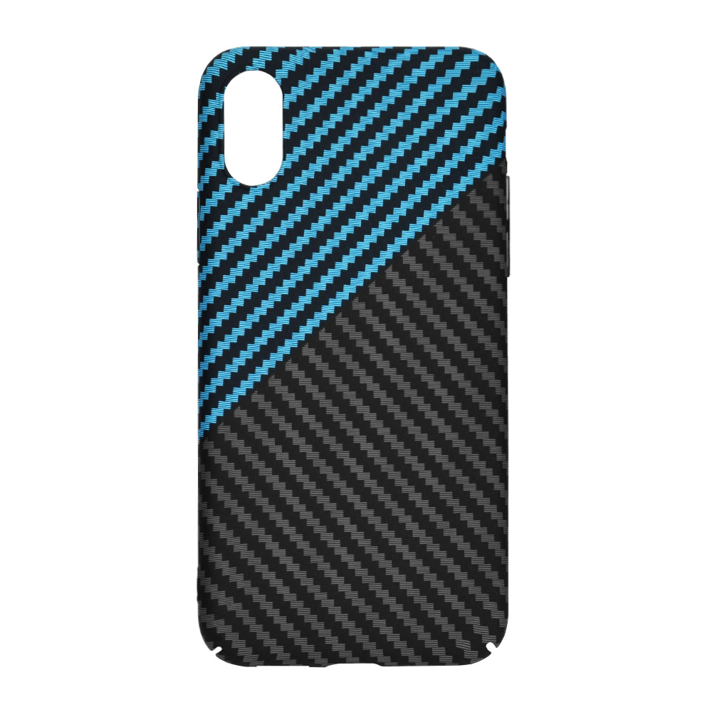 Cover til Apple iPhone XR, Techsuit, Carbonite FiberShell, Sort Bleu