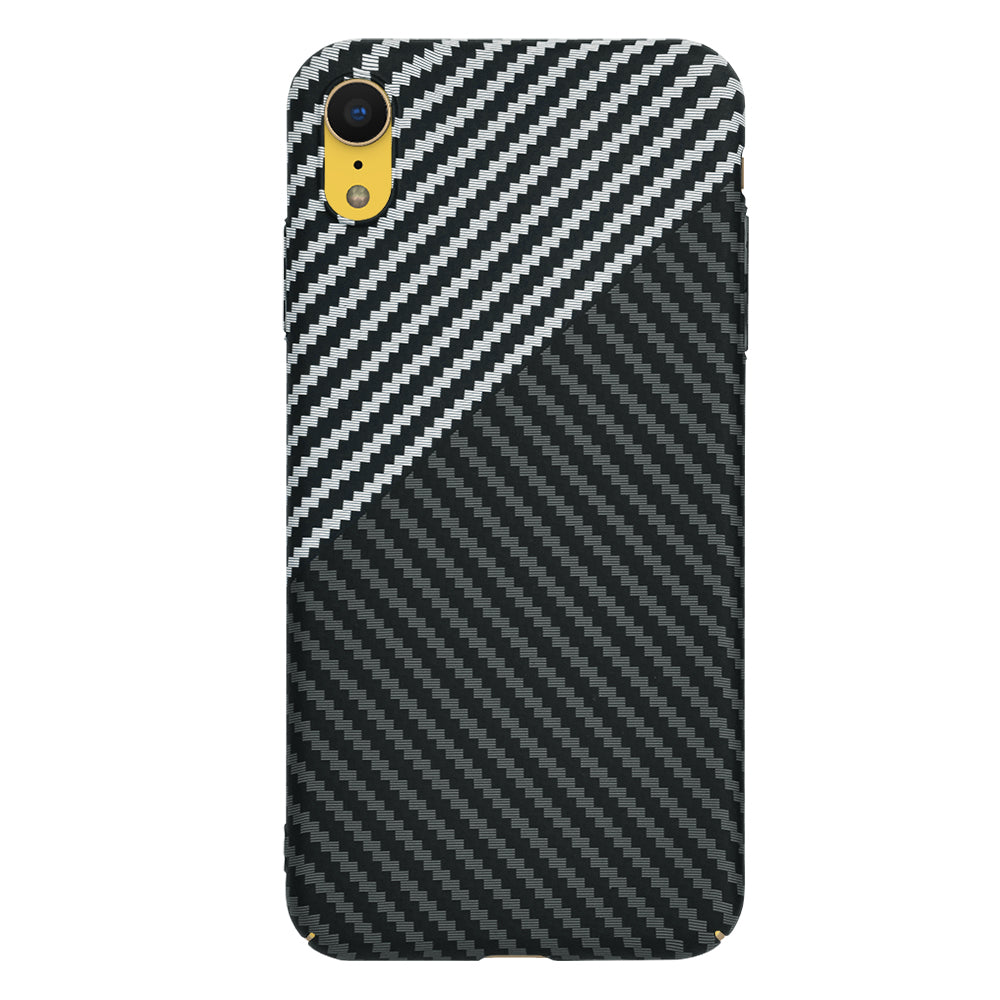 Cover til Apple iPhone XR, Techsuit, Carbonite FiberShell, Sort Grå