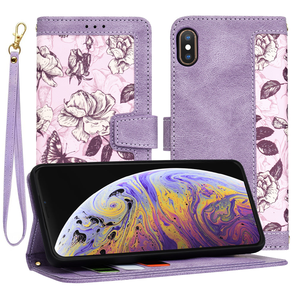 Cover til Apple iPhone XS Max, Techsuit, FlipCraft, Lilla