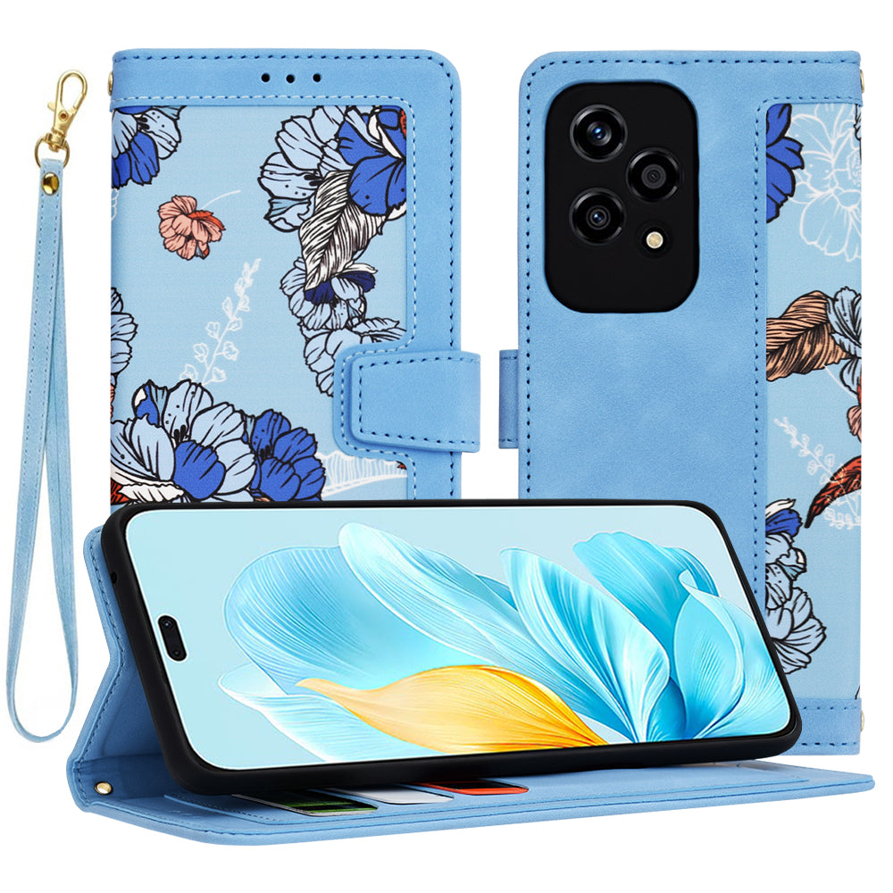 Cover til Honor 200 Lite, Techsuit, FlipCraft, Blå