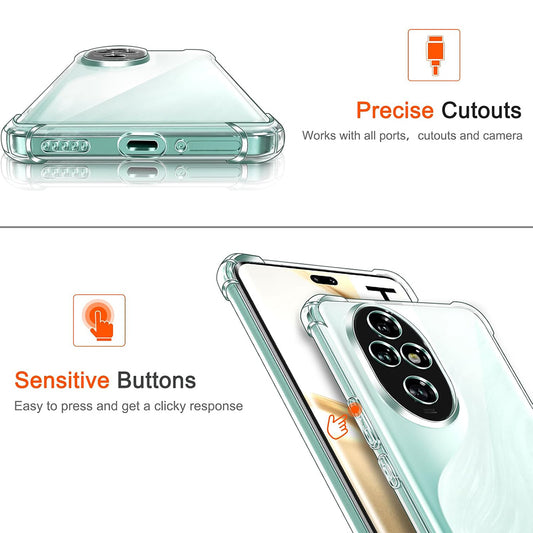 Cover til Honor 200 Pro, Techsuit, Stødabsorberende Klar, Transparent