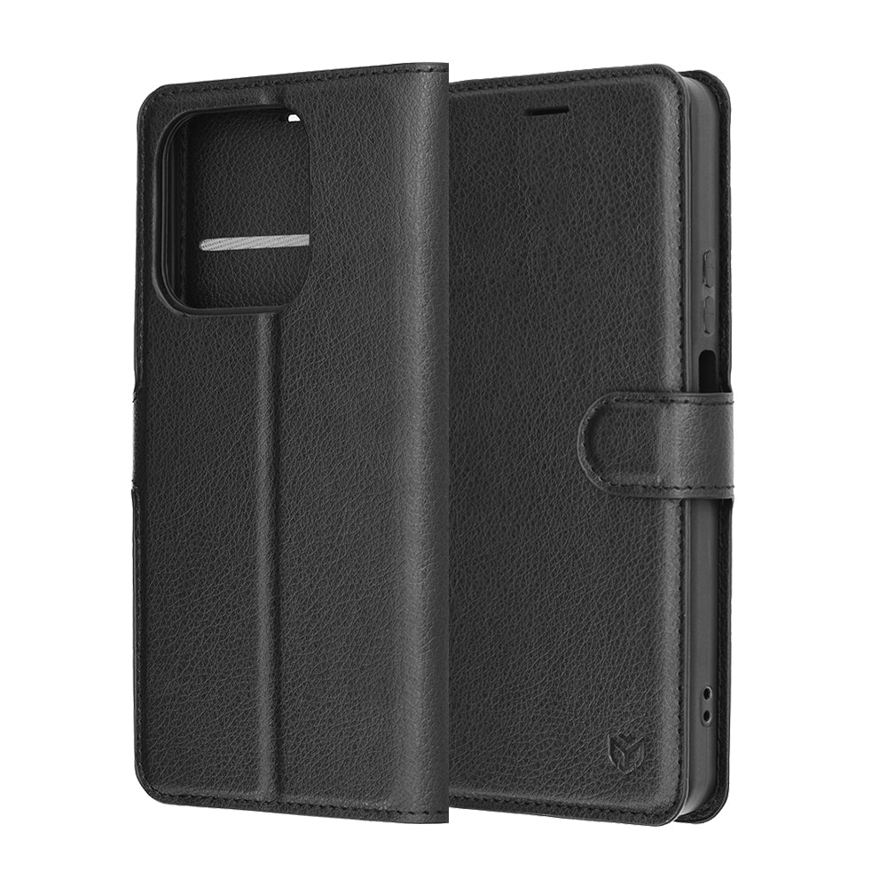 Case for Honor 400 Smart 4G / X7d 4G / 400 Smart 5G, Techsuit, Leather Folio, Black