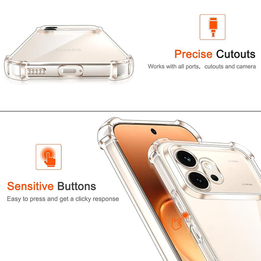 Etui til Honor 600 Pro, Techsuit, Shockproof Clear, Gennemsigtig