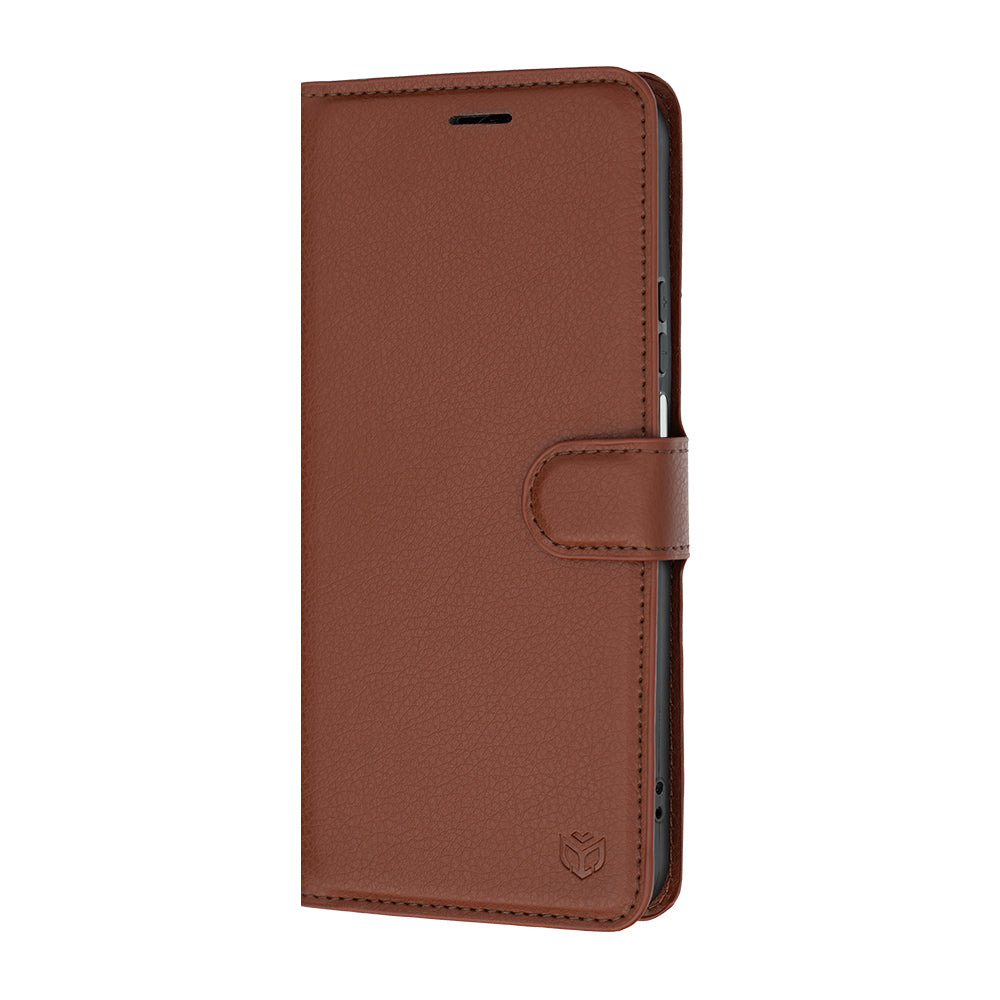 Cover til Honor 600 Smart, Techsuit, Leather Folio, Brun
