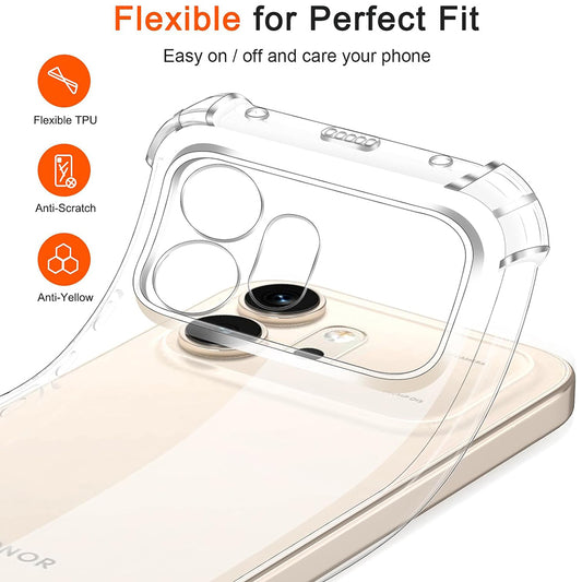 Etui til Honor 600, Techsuit, Shockproof Clear, Gennemsigtig