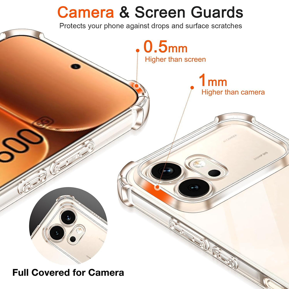 Etui til Honor 600, Techsuit, Shockproof Clear, Gennemsigtig