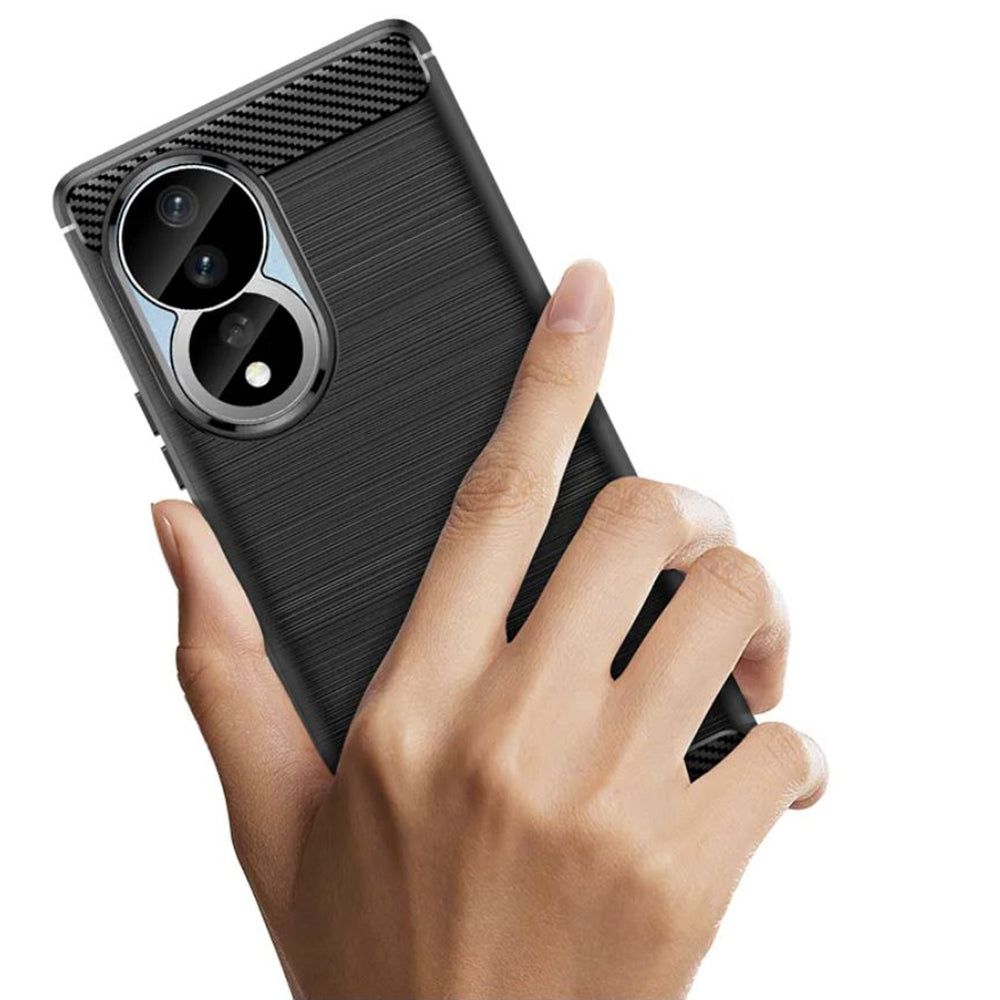 Cover til Honor 90 / 80, Techsuit, Carbon, Sort