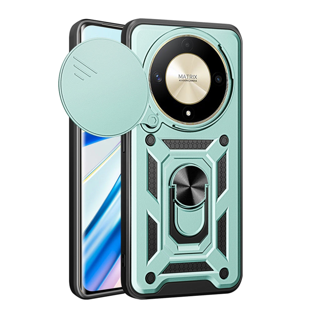 Etui til Honor Magic6 Lite, Techsuit, CamShield, Grøn