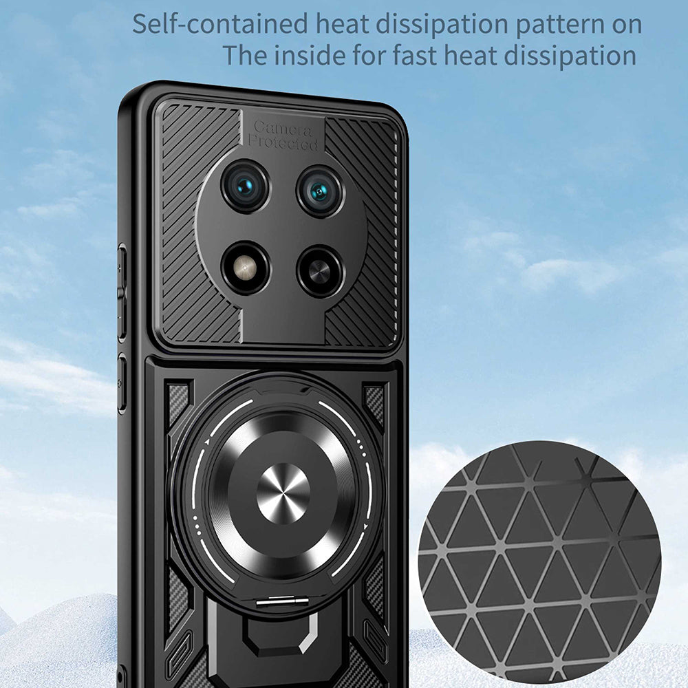 Etui til Honor Magic8 Lite, Techsuit, RuggedCam, Lilla