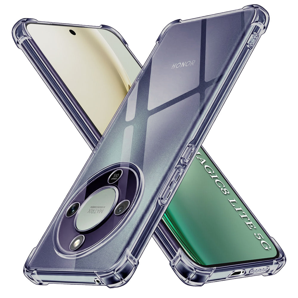 Etui til Honor Magic8 Lite, Techsuit, Shockproof Clear, Røgfarvet