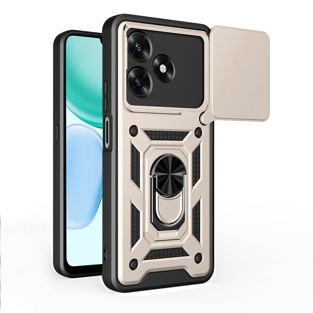 Etui til Honor X5c Plus, Techsuit, CamShield, Guld