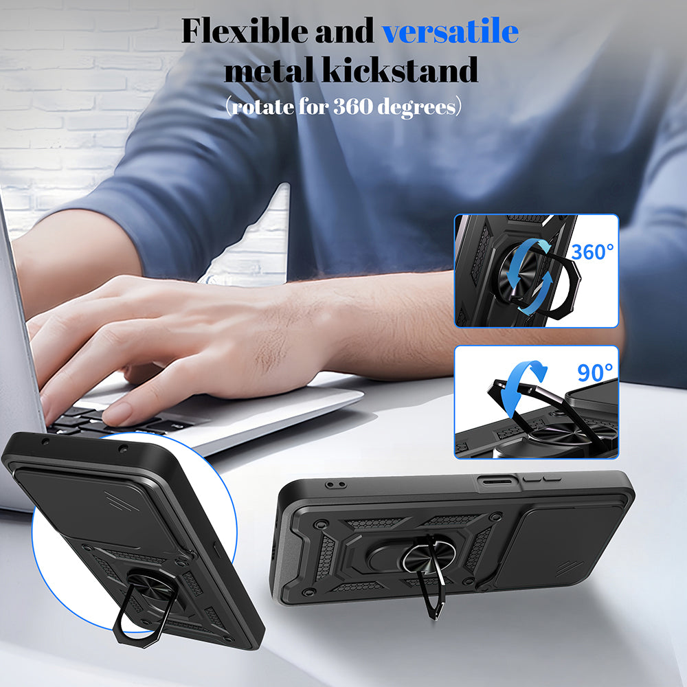 Etui til Honor X5c Plus, Techsuit, CamShield, Guld