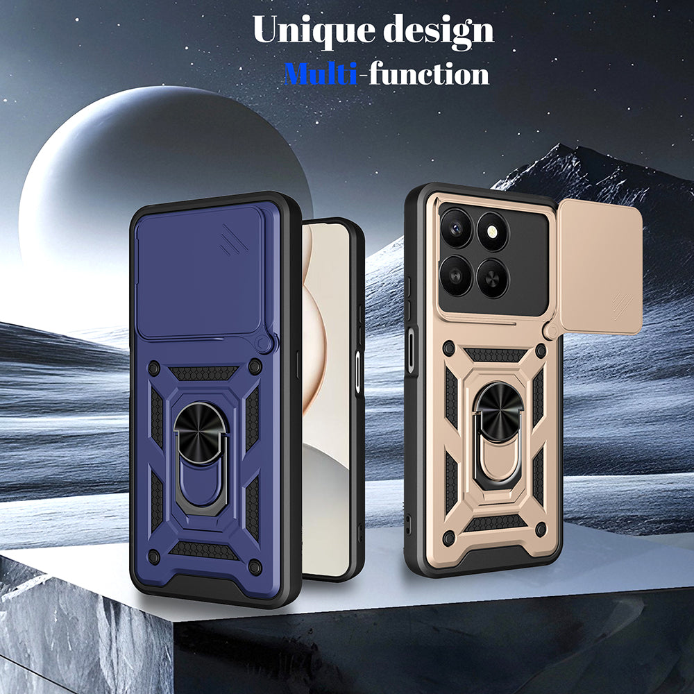 Etui til Honor X5c Plus, Techsuit, CamShield, Guld