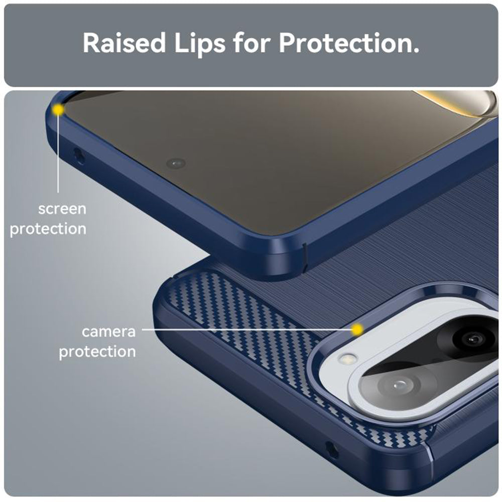Etui til Honor X5c Plus, Techsuit, Carbon, Blå