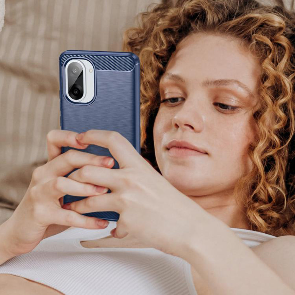 Etui til Honor X5c Plus, Techsuit, Carbon, Blå