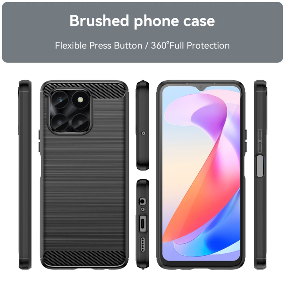Cover til Honor X6a, Techsuit, Carbon, Sort
