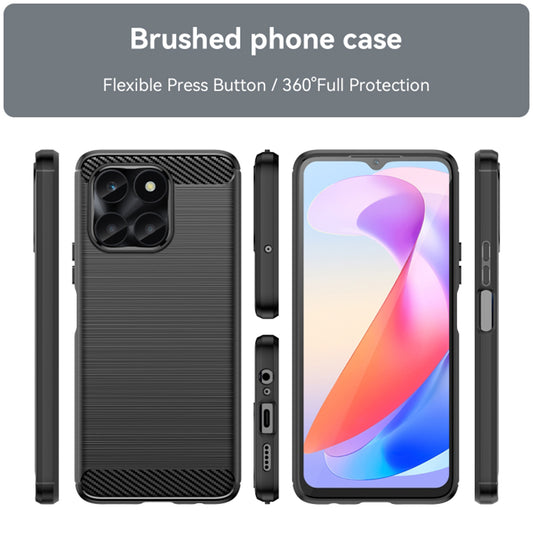 Cover til Honor X6a, Techsuit, Carbon, Sort