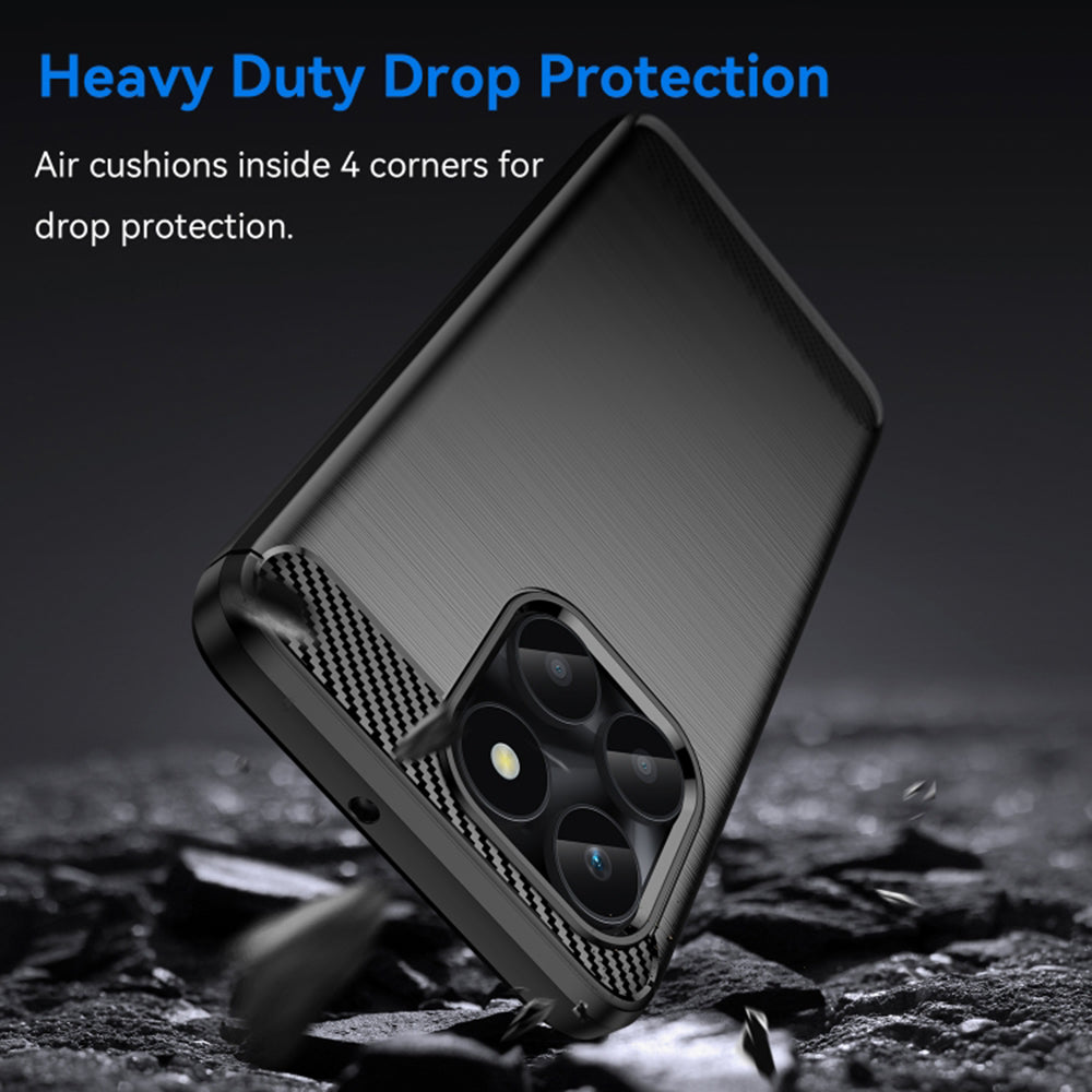 Cover til Honor X6a, Techsuit, Carbon, Sort