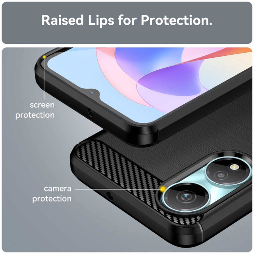 Cover til Honor X7b 5G / 90 Smart / X7b 4G, Techsuit, Carbon, Sort
