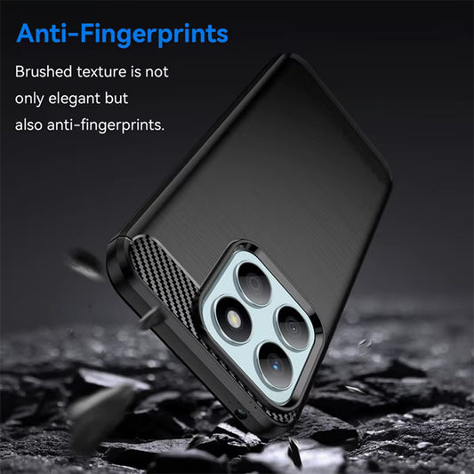 Cover til Honor X8c, Techsuit, Carbon, Blå