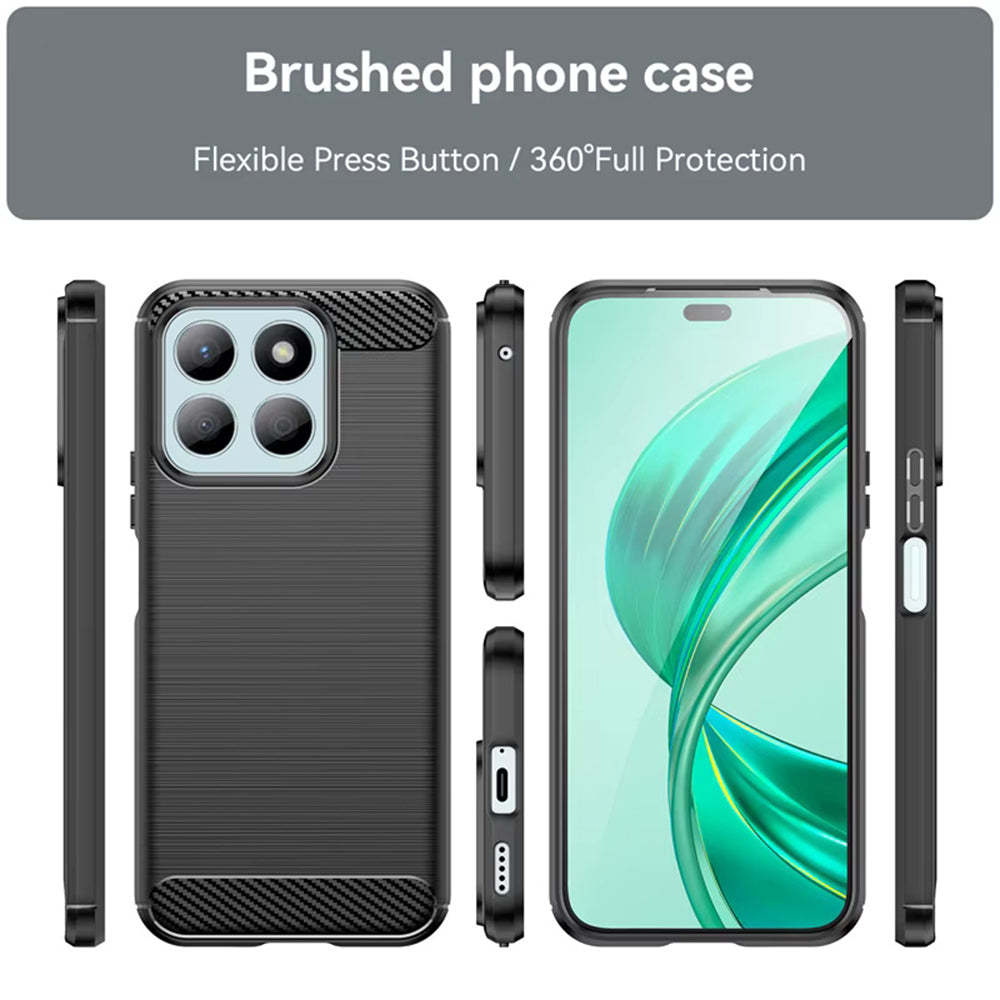 Cover til Honor X8c, Techsuit, Carbon, Blå