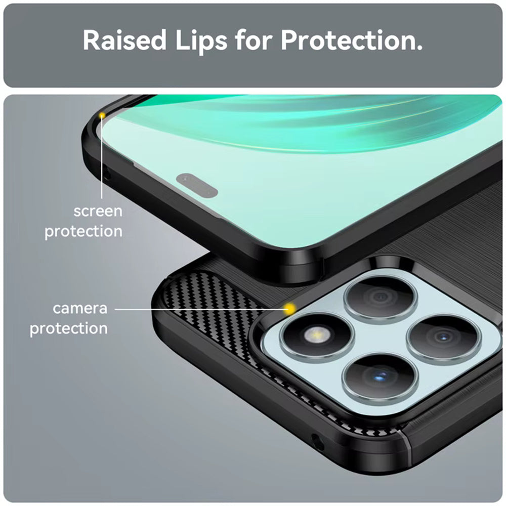 Cover til Honor X8c, Techsuit, Carbon, Sort