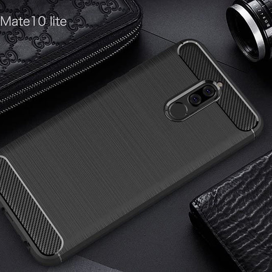 Cover til Huawei Mate 10 Lite, Techsuit, Carbon, Sort