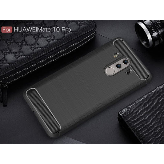 Cover til Huawei Mate 10 Pro, Techsuit, Carbon, Sort