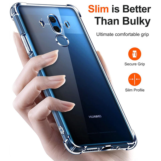 Cover til Huawei Mate 10 Pro, Techsuit, Stødabsorberende Klar, Transparent