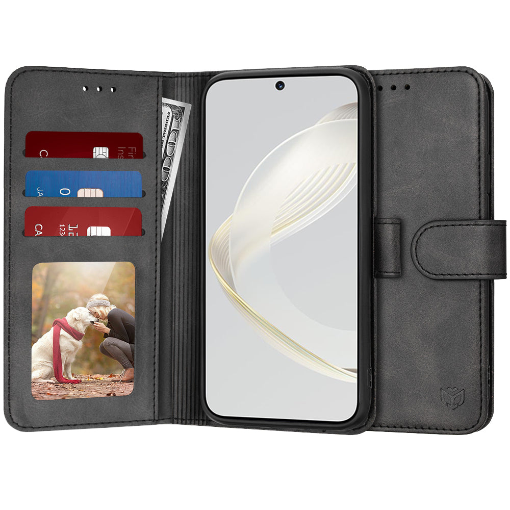Cover til Huawei nova 12s / nova 11, Techsuit, Diary Book, Sort