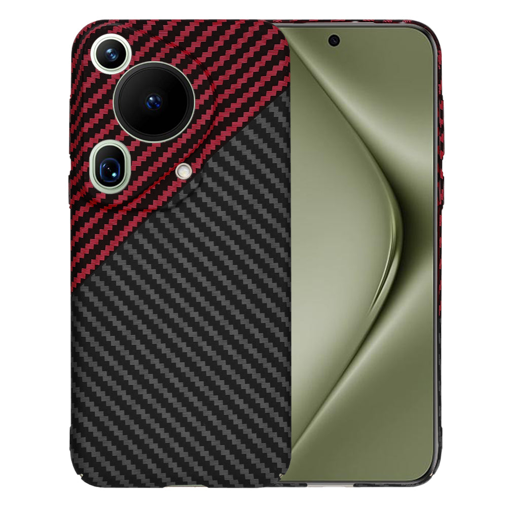 Cover til Huawei Pura 70 Ultra, Techsuit, Carbonite FiberShell, Sort Rød