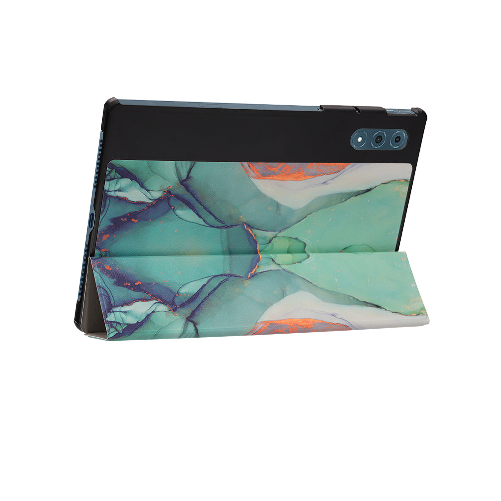 Cover til Lenovo Yoga Tab Plus, Techsuit, FoldPro Green Time, Multifarvet