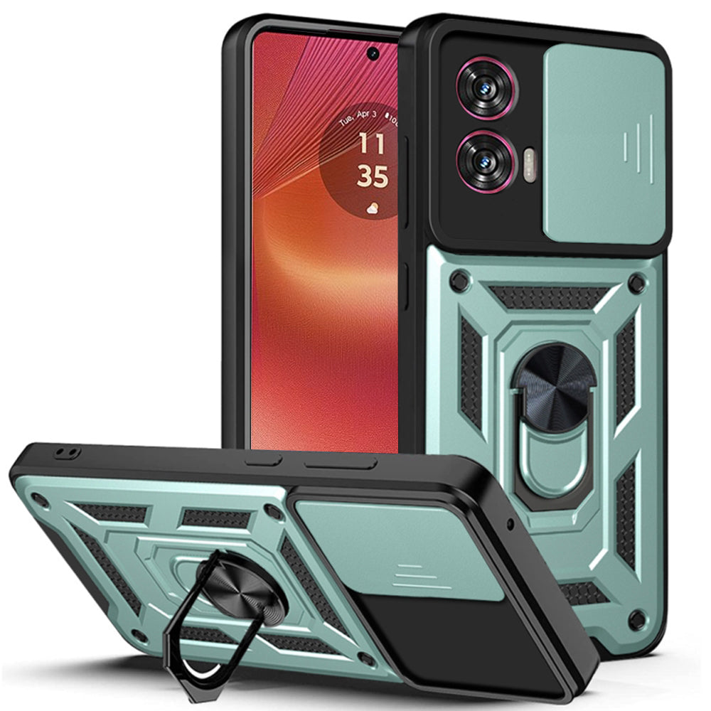 Etui til Motorola Edge 50 Fusion, Techsuit, CamShield, Grøn