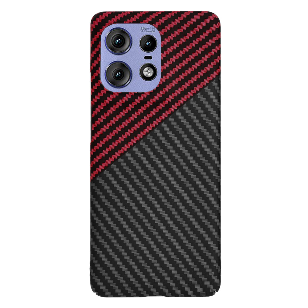 Cover til Motorola Edge 50 Pro, Techsuit, Carbonite FiberShell, Sort Rød