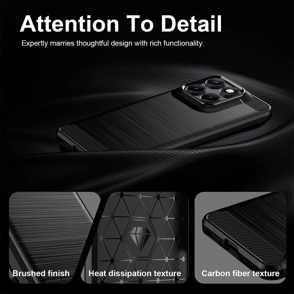 Etui til Motorola Edge 70 Fusion, Techsuit, Carbon, Sort