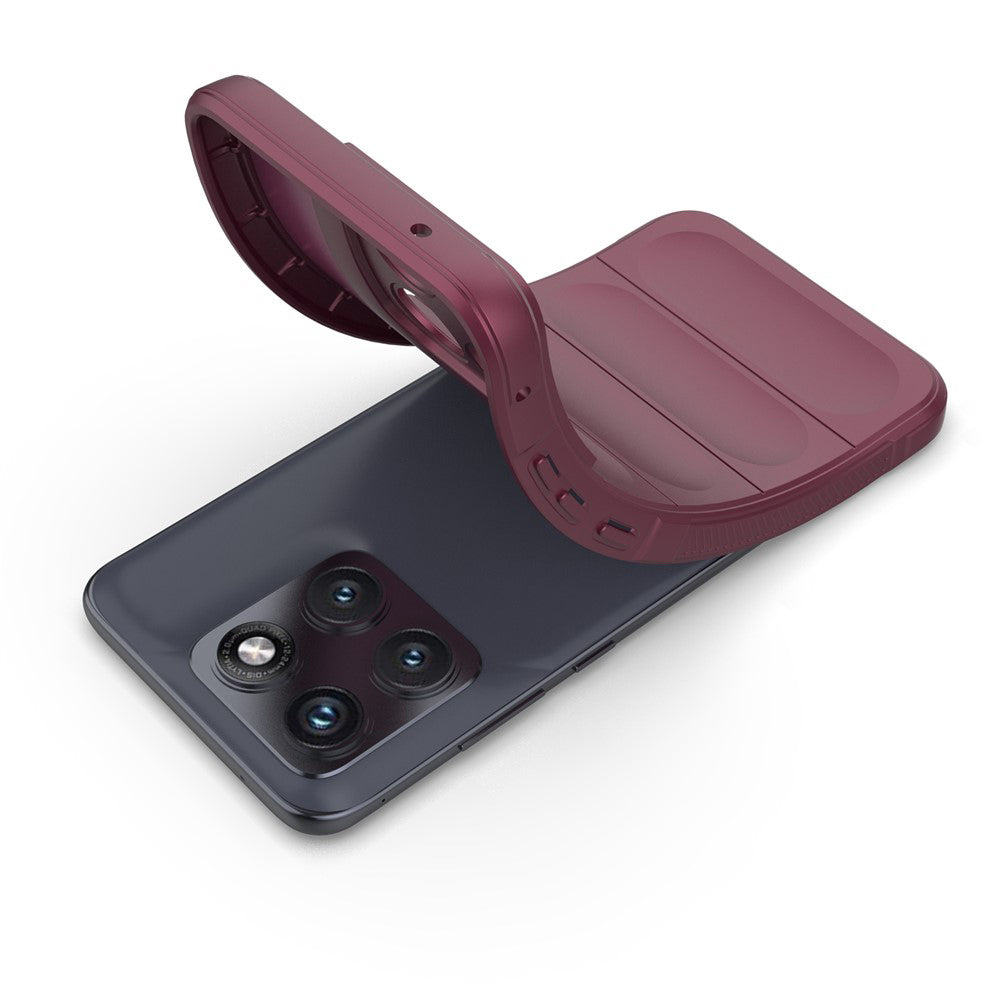 Cover til Motorola Edge 70 Fusion, Techsuit, Magic Shield, Vinrød