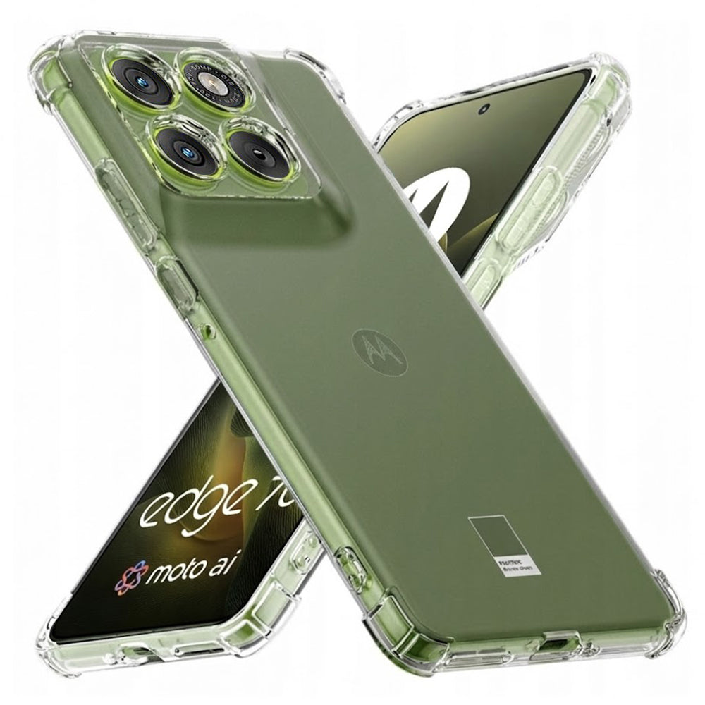 Etui til Motorola Edge 70, Techsuit, Shockproof Clear, Gennemsigtig