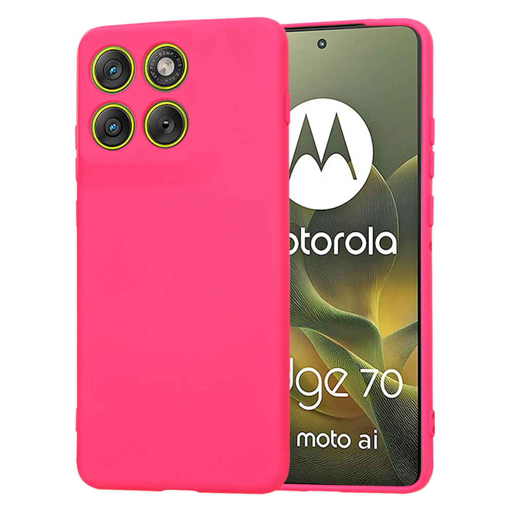Etui til Motorola Edge 70, Techsuit, SoftFlex, Mørk Rosa
