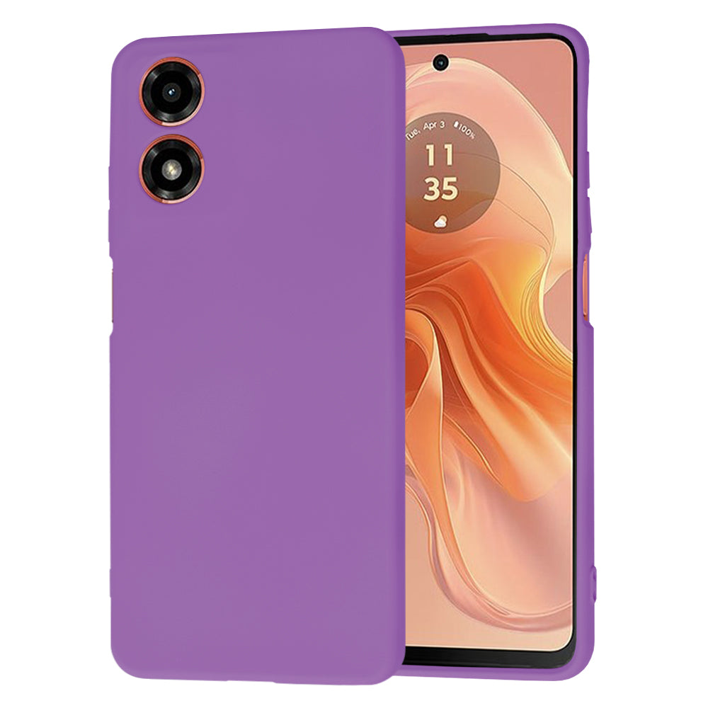 Etui til Motorola Moto G04s / E14 / G04, Techsuit, SoftFlex, Lilla