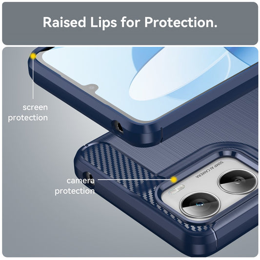 Etui til Motorola Moto G06 Power / G06, Techsuit, Carbon, Blå