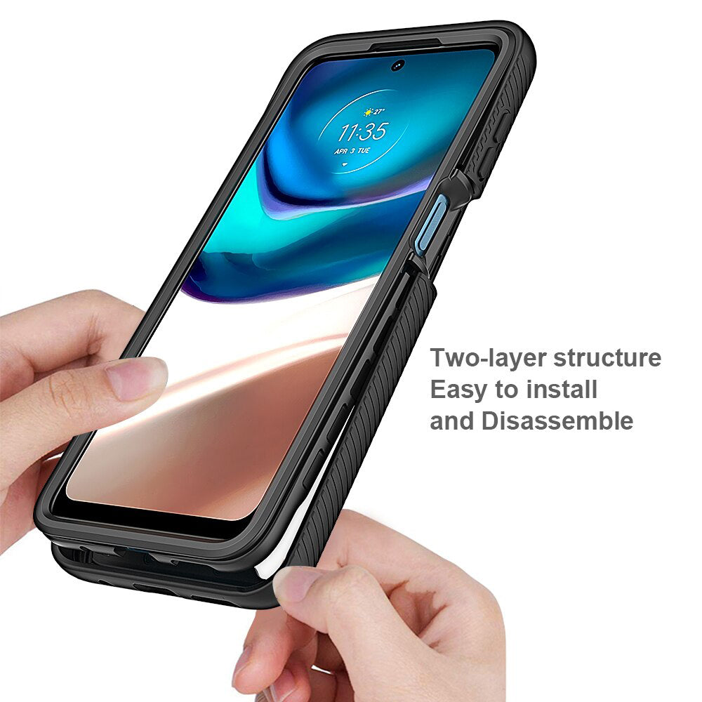 Case for Motorola Moto G42, Techsuit, Defense360 Pro, Black