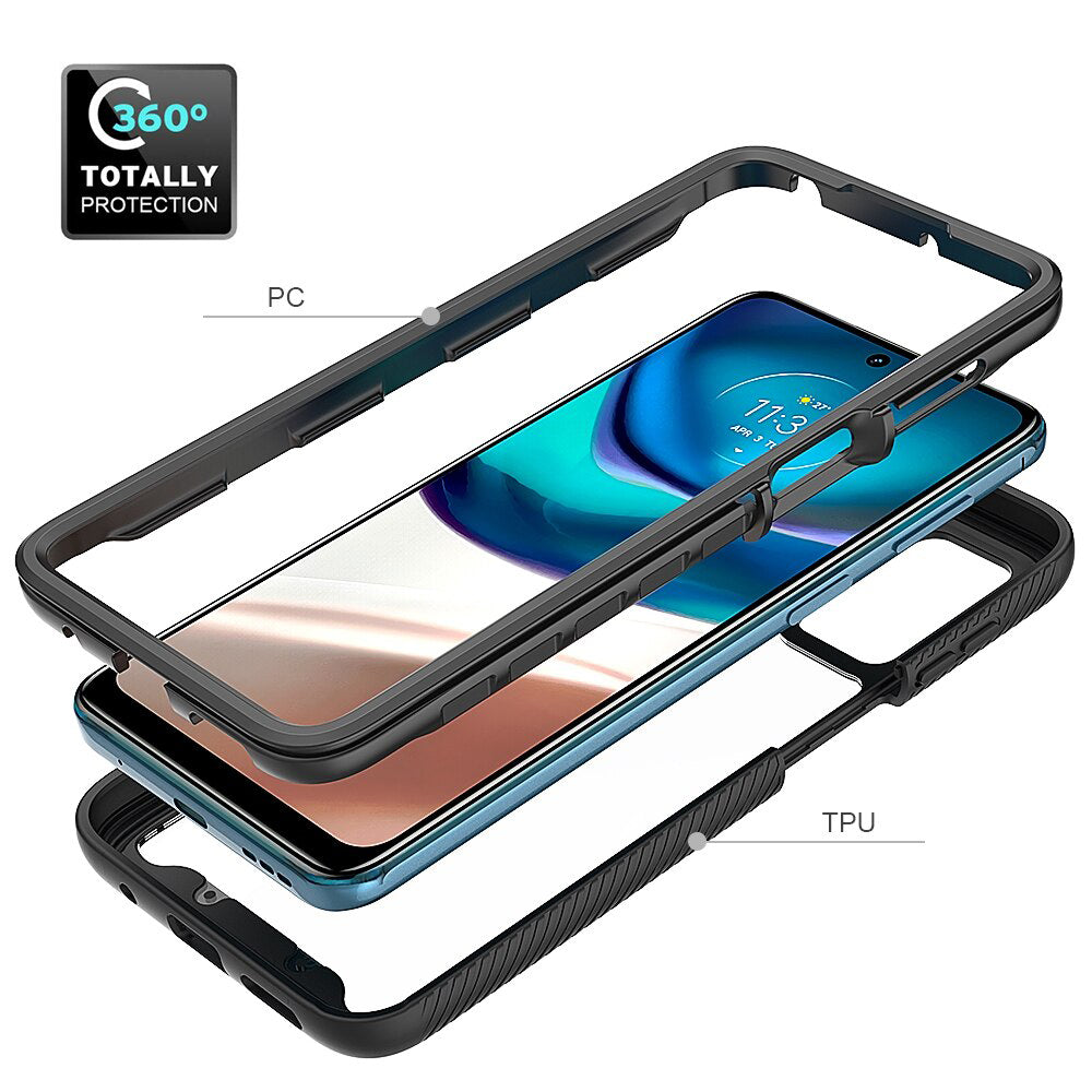 Case for Motorola Moto G42, Techsuit, Defense360 Pro, Black
