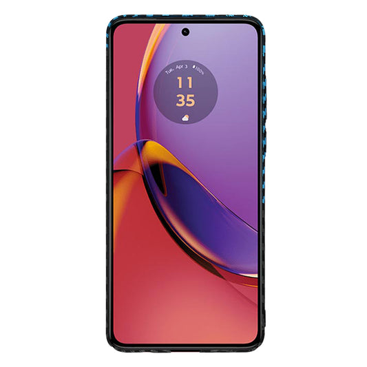 Cover til Motorola Moto G84, Techsuit, Carbonite FiberShell, Sort Blå