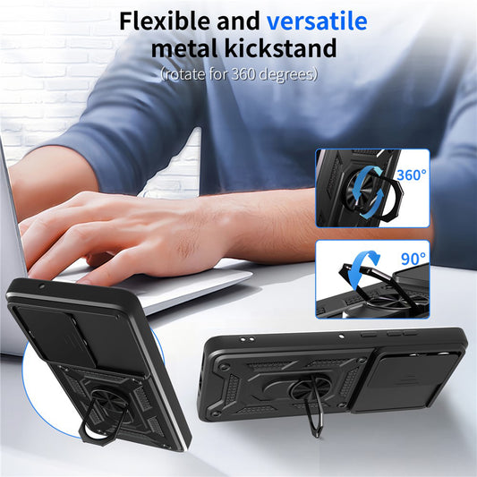 Cover til Motorola Moto G86 Power, Techsuit, CamShield, Sort