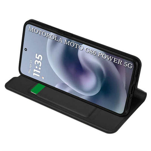 Etui til Motorola Moto G86 Power, Techsuit, Magskin Book, Sort