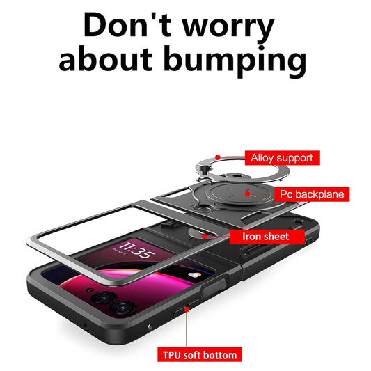 Cover til Motorola Razr 50 Ultra, Techsuit, CamGuard Pro, Sort